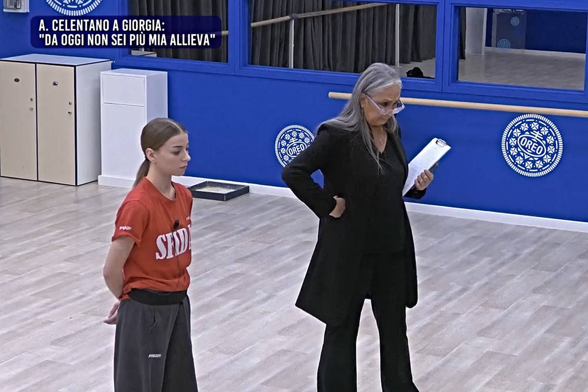 Giorgia non è più un'allieva di Alessandra Celentano (Screen Witty tv)