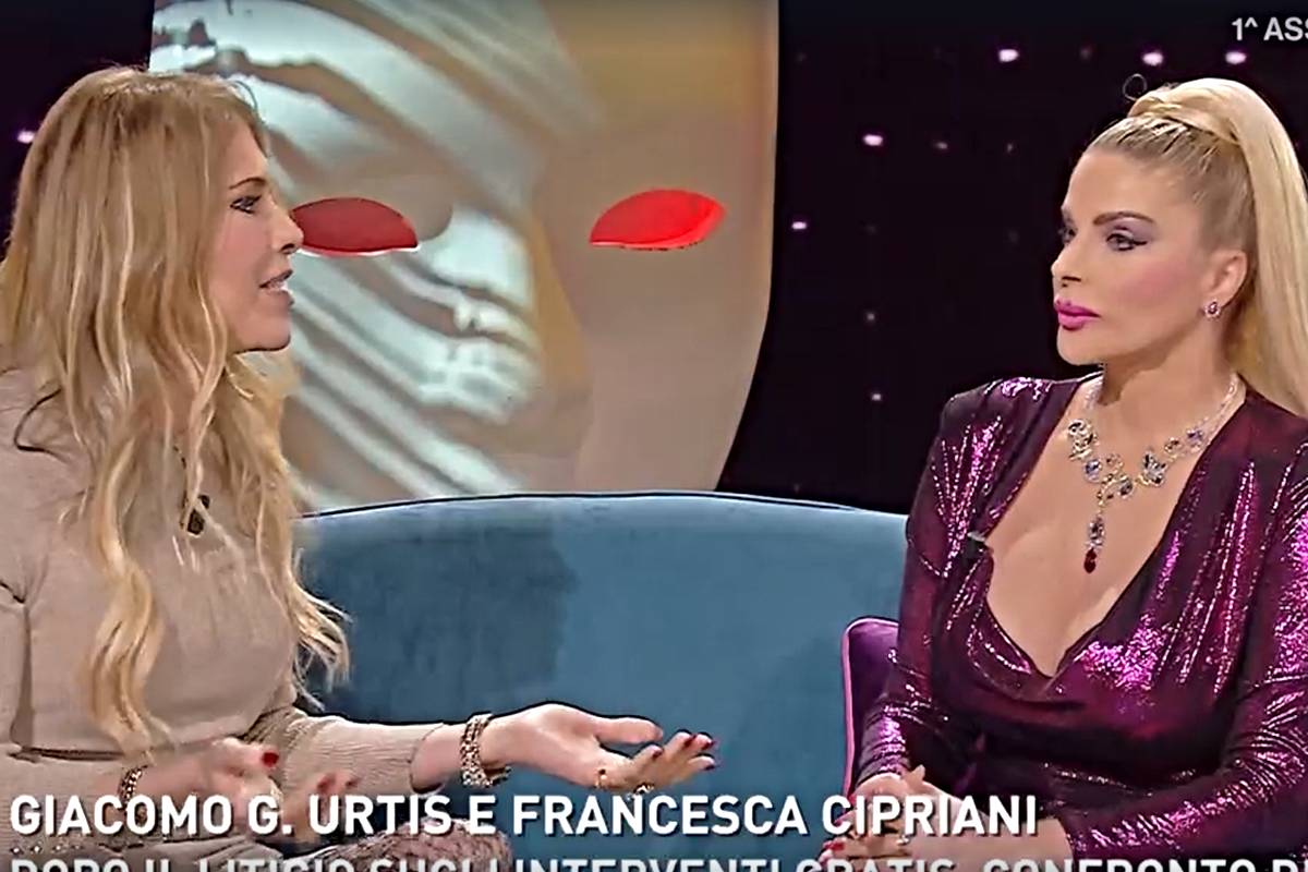 Genny Urtis parla di un'altra vip tirchia, Francesca Cipriani sbotta (Screen Raiplay)