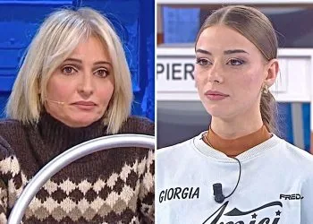 Veronica Peparini elimina Giorgia ad Amici 25 (Collage screen Witty tv)
