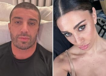 Andrea Iannone ha scritto a Belen Rodriguez, come ha reagito lei (Collage screen Ig)