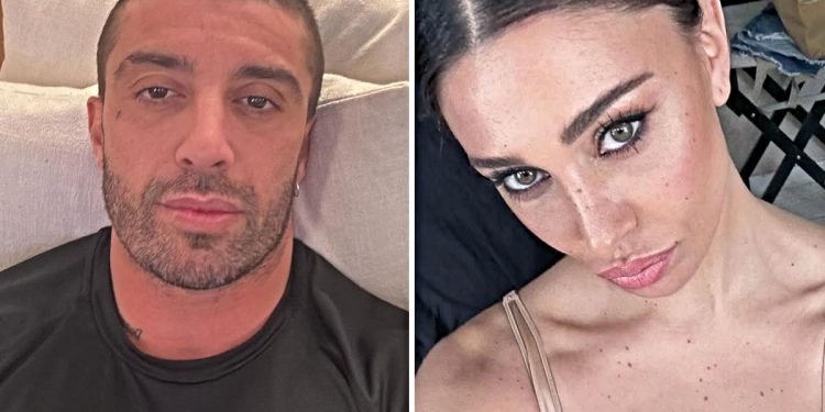 Andrea Iannone ha scritto a Belen Rodriguez, come ha reagito lei (Collage screen Ig)