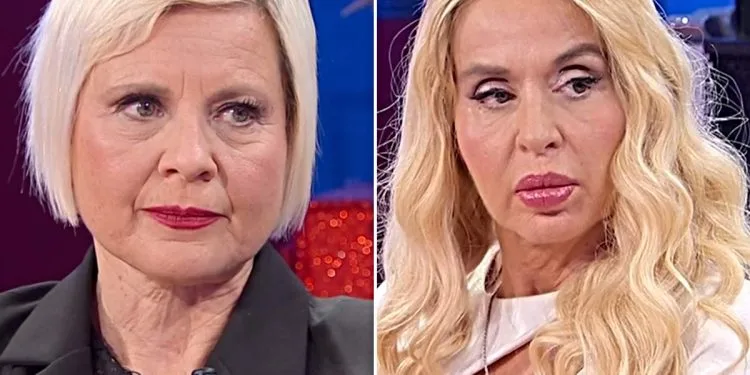 Botta e risposta infuocato tra Antonella Elia e Valeria Marini (Collage screen Raiplay)