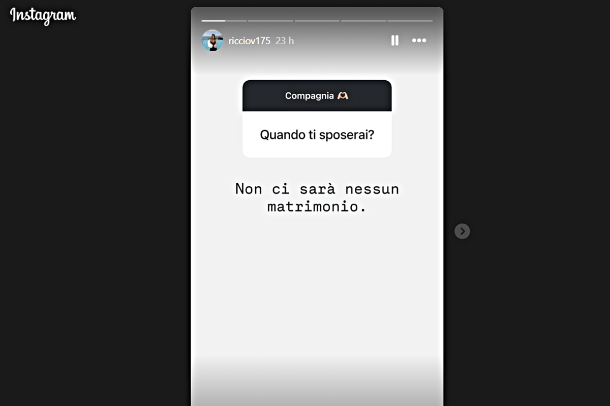 Valentina Riccio e Antonio Panico non si sposeranno dopo Temptation Island (Screen Ig stories)