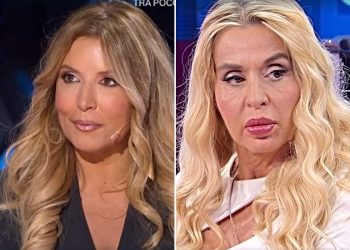 Valeria Marini chiede scusa a Selvaggia Lucarelli (Collage screen Raiplay)
