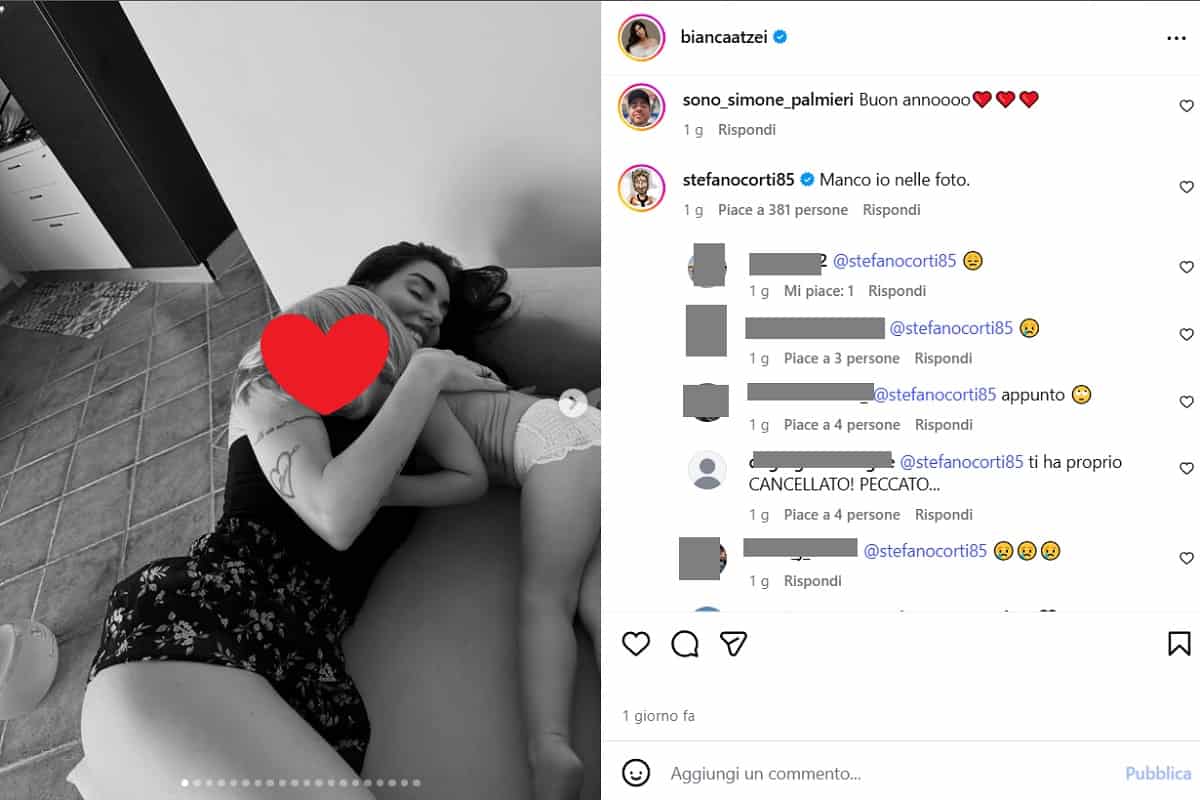 bianca atzei e stefano corti botta e risposta