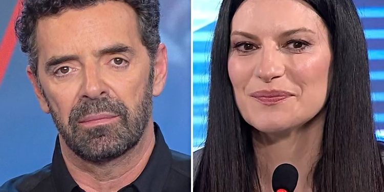 Alberto Matano difende Laura Pausini dagli haters (Collage screen Raiplay)