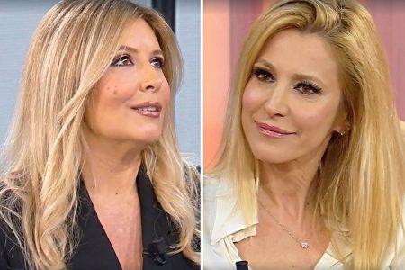 Selvaggia Lucarelli al Grande Fratello Vip, il commento di Adriana Volpe (Collage screen Raiplay)