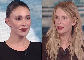 Tensione ancora alle stelle tra Belen Rodriguez e Alessia Marcuzzi (Collage screen Nove tv)