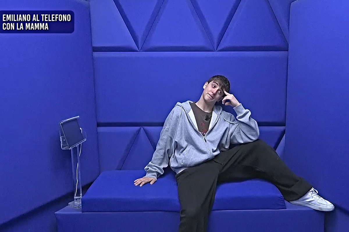 Amici 25 Emiliano insicuro prima del Seralei (Screen Witty tv)