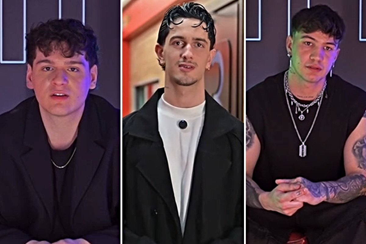 Opi, Michele e Antonio, prime parole dopo eliminazione ad Amici 25 (Collage screen Witty Tv)