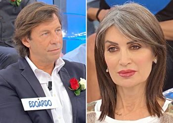 Uomini e Donne, Barbara De Santi accusa Edoardo e lui va via (Collage screen Witty Tv)