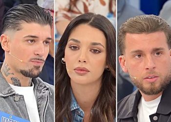 Uomini e Donne, Alessio e Matteo quasi alle mani, Sara si sente male (Collage screen Witty Tv)