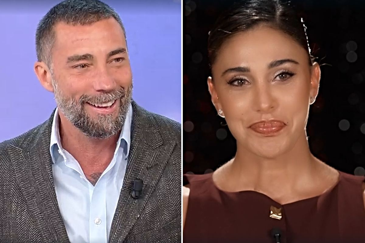 Sintonia tra Belen Rodriguez e Vittorio Brumotti (Collage screen Raiplay)