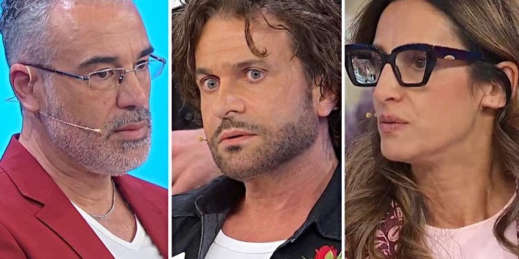 Uomini e Donne, Alessio prova a mediare tra Elisabetta e Sebastiano (Collage screen Witty Tv)