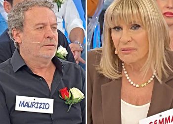 Uomini e Donne, Gemma Galgani fa tornare Maurizio a casa (Collage screen Witty Tv)