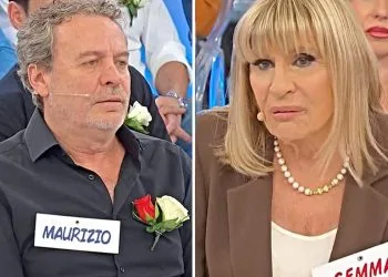 Uomini e Donne, Gemma Galgani fa tornare Maurizio a casa (Collage screen Witty Tv)