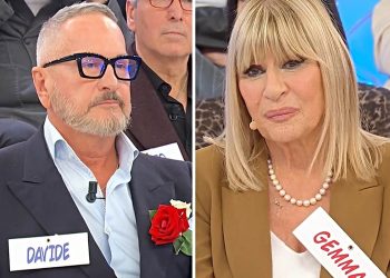Uomini e Donne, Davide chiude con Gemma Galgani (Collage screen Witty Tv)