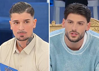Uomini e Donne, pesanti insulti e minacce tra Ciro e Matteo (Collage screen Witty Tv)