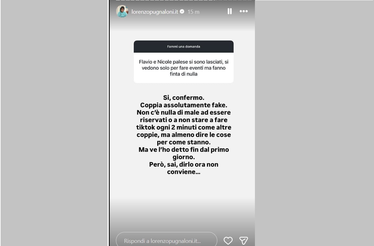 flavio ubirti e nicole belloni retroscena