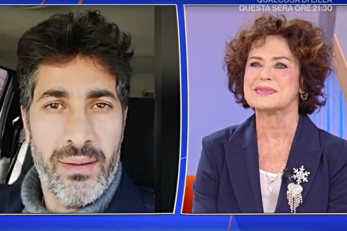 Corinne Cléry replica all'ex Angelo Costabile (Screen Raiplay)
