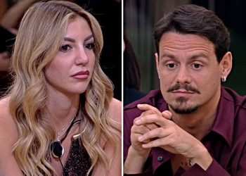 GF Vip Renato e Lucia Ilardo litigano dopo la puntata (Collage screen Mediaset Infinity)