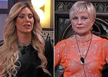 Nervi tesi tra Antonella Elia e Paola Caruso al GF Vip (Collage screen Mediaset Infinity)