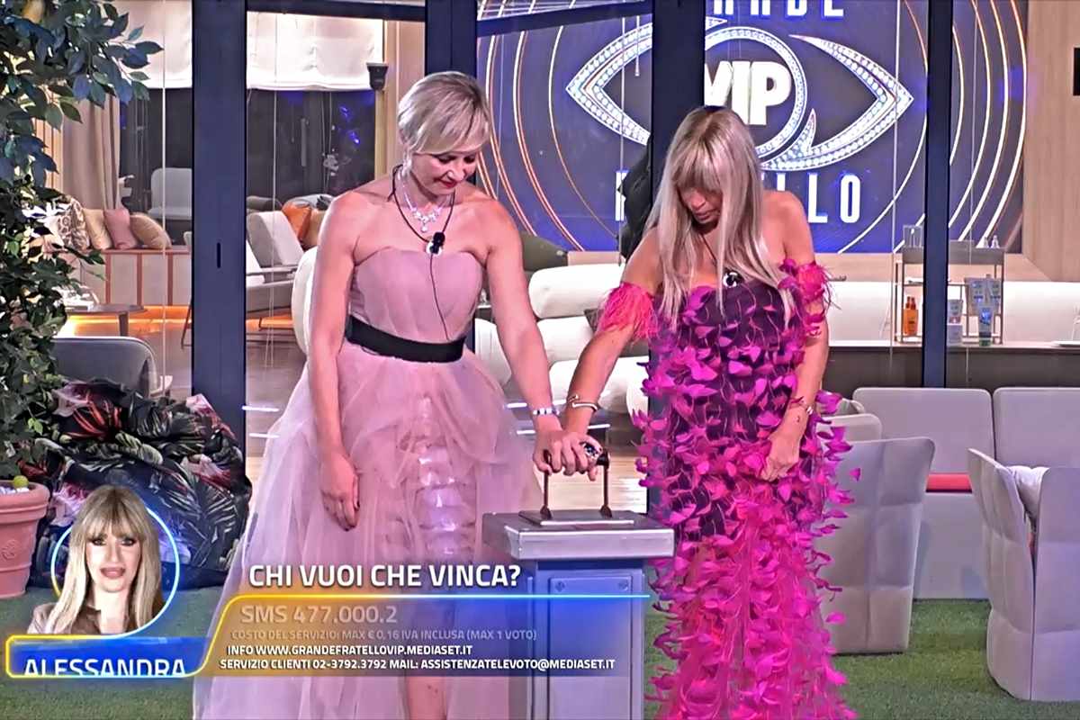 Alessandra Mussolini ha vinto il Grande Fratello Vip, Antonella Elia seconda (Screen Mediaset Infinity)