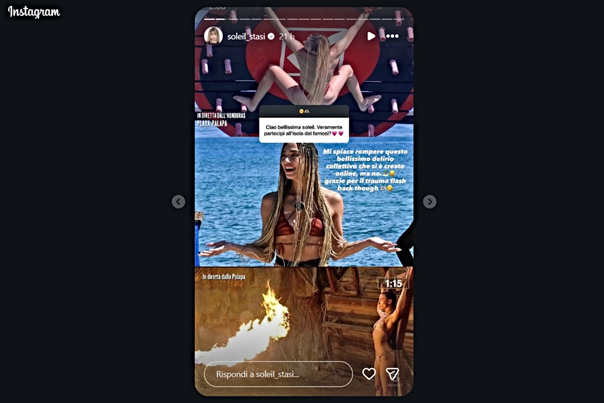 Soleil Sorge ha chiuso con i reality (Screen Ig)